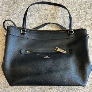 Black Coach Purse w/ Gold Lining